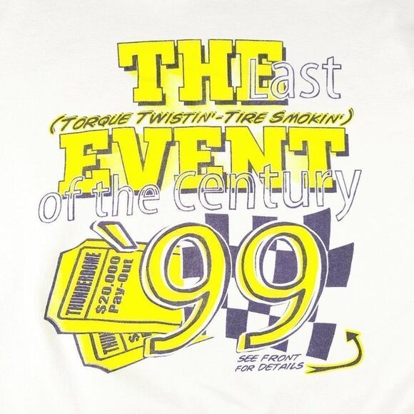 Vintage Indoor Auto Racing Sweatshirt Mens Size XL 90s 1999 Dirt Championships - Picture 5 of 7